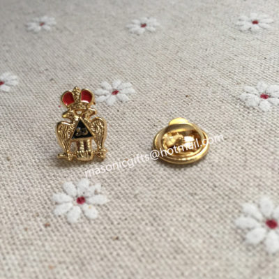 high quality 33rd red crown owl freemasonry masons lapel pin badges metal